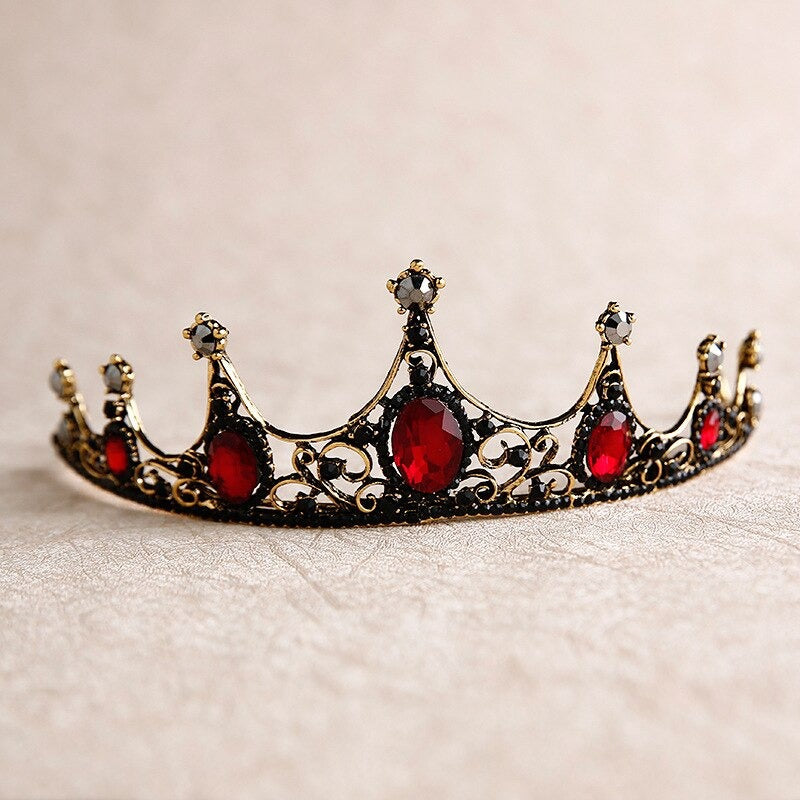 The Queen's Baroque Metallic Crown Headdress