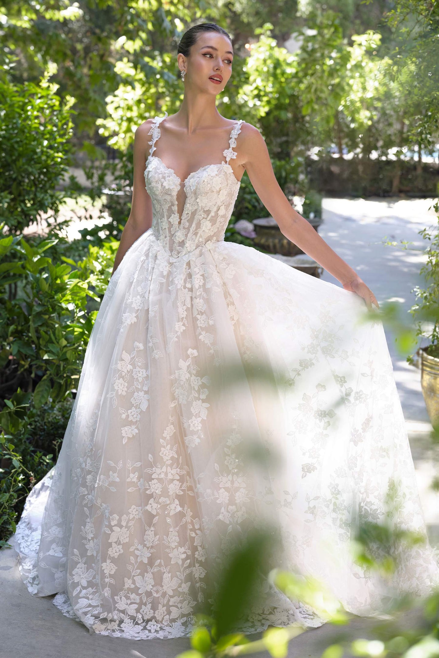 The Jewel House Floral Embroidered Corset Gown