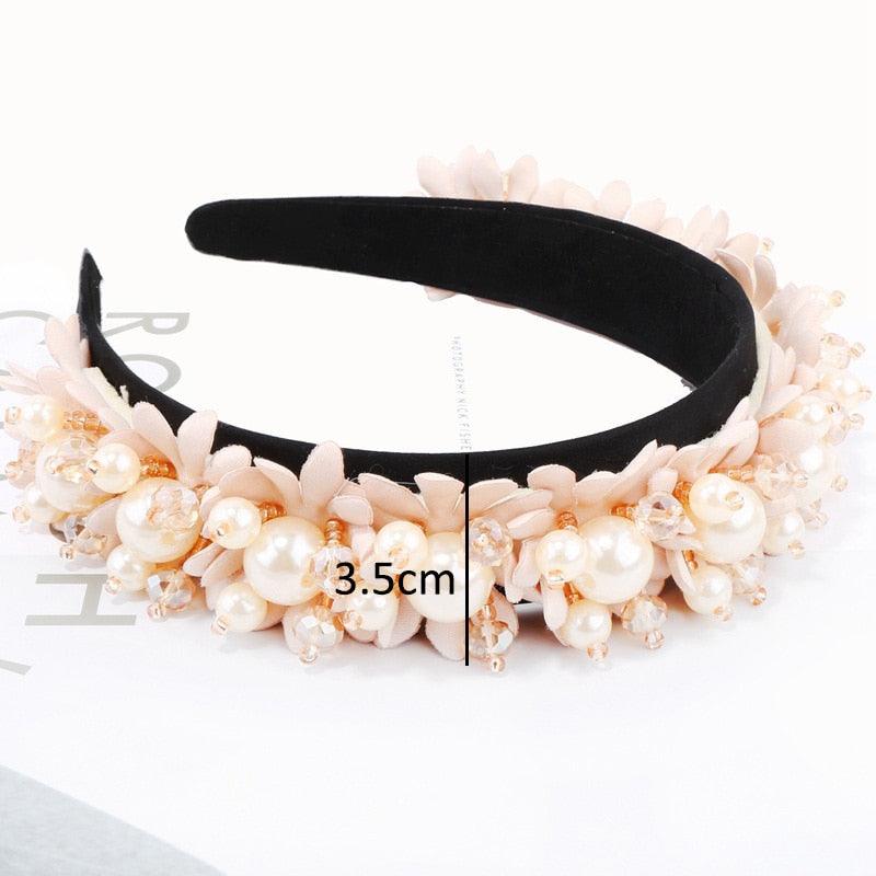 The Royal Court Velvet & Encrusted Pearl Circlet