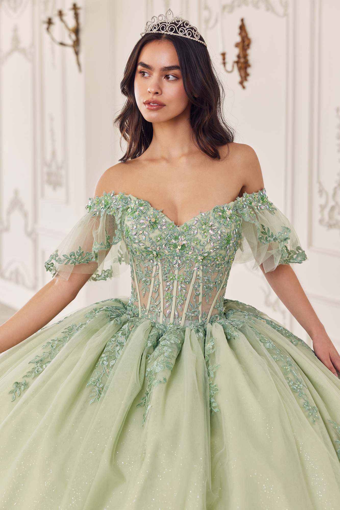 The Forest Revels Floral Corset Gown