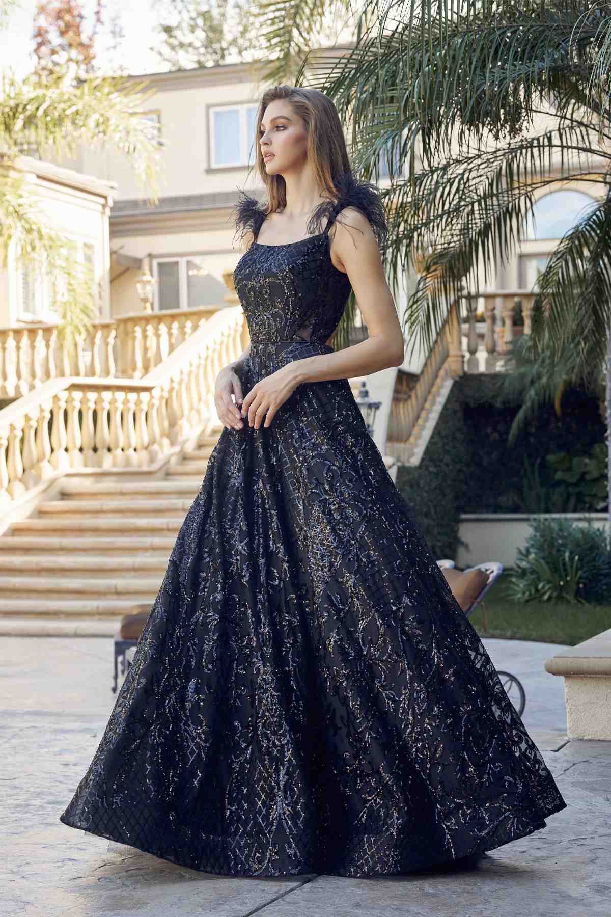 The Feathered Court Gown