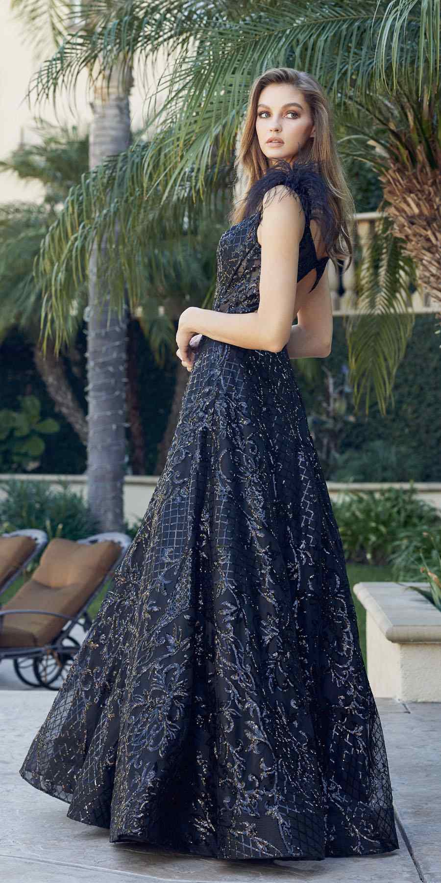 The Feathered Court Gown