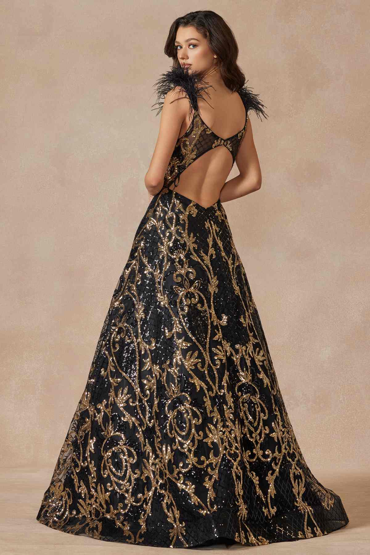 The Feathered Court Gown