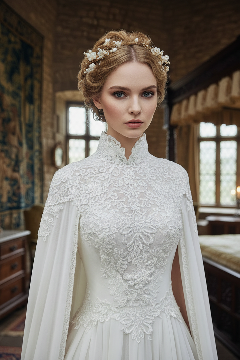 The Queen's Lace Fishtail Gown