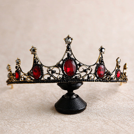 The Queen's Baroque Metallic Crown Headdress