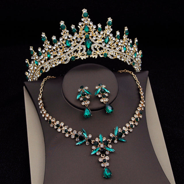 The Jewel House Royal Crown & Crystal Jewelry Set