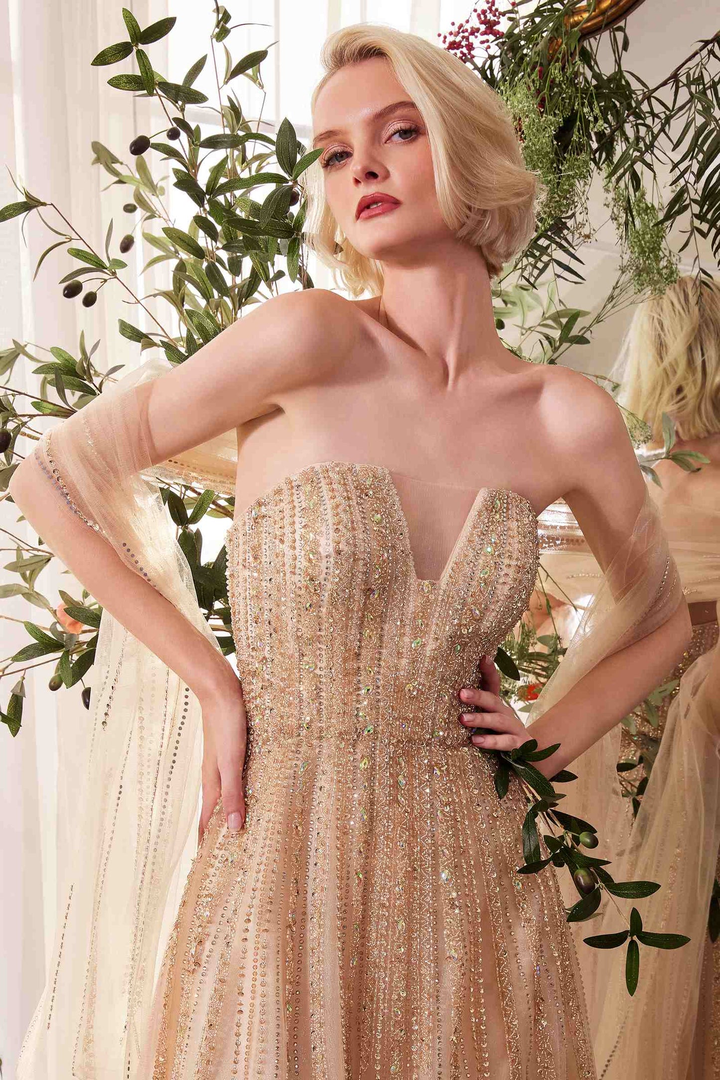 Formally Tied to You: Thread of Gold Corset Gown