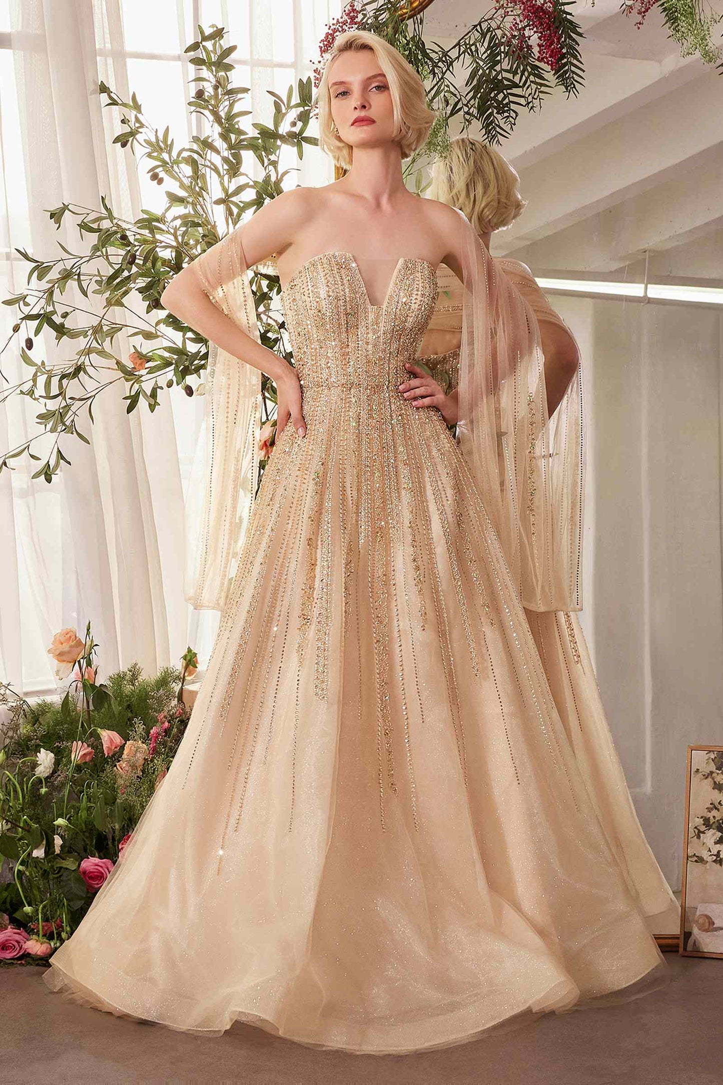 Formally Tied to You: Thread of Gold Corset Gown