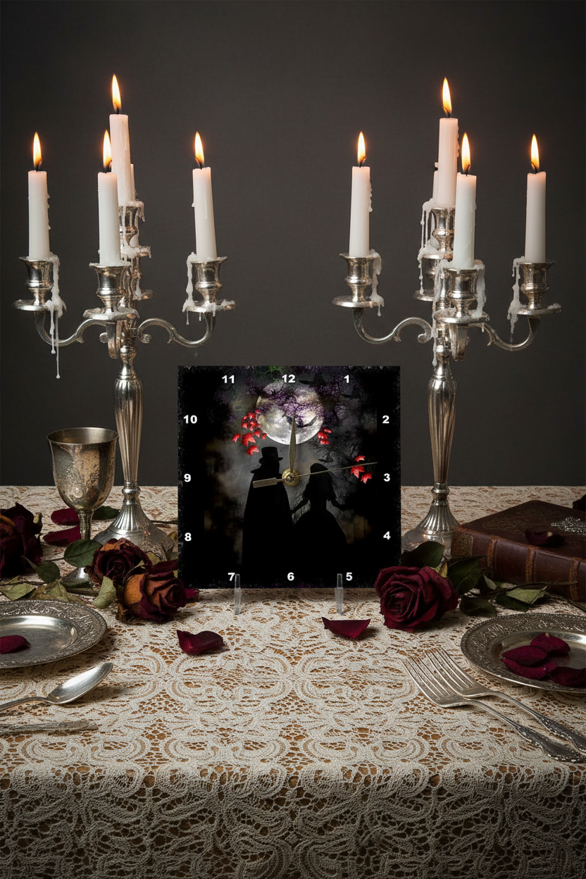 The Midnight Romance Desk Clock | Frameless Aluminum Clock