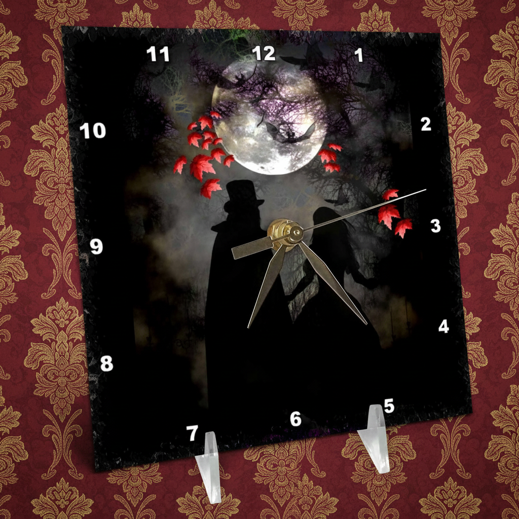 The Midnight Romance Desk Clock | Frameless Aluminum Clock