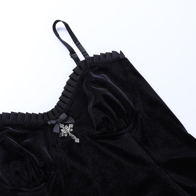 The Velvet Nocturne A-Line Mini Dress