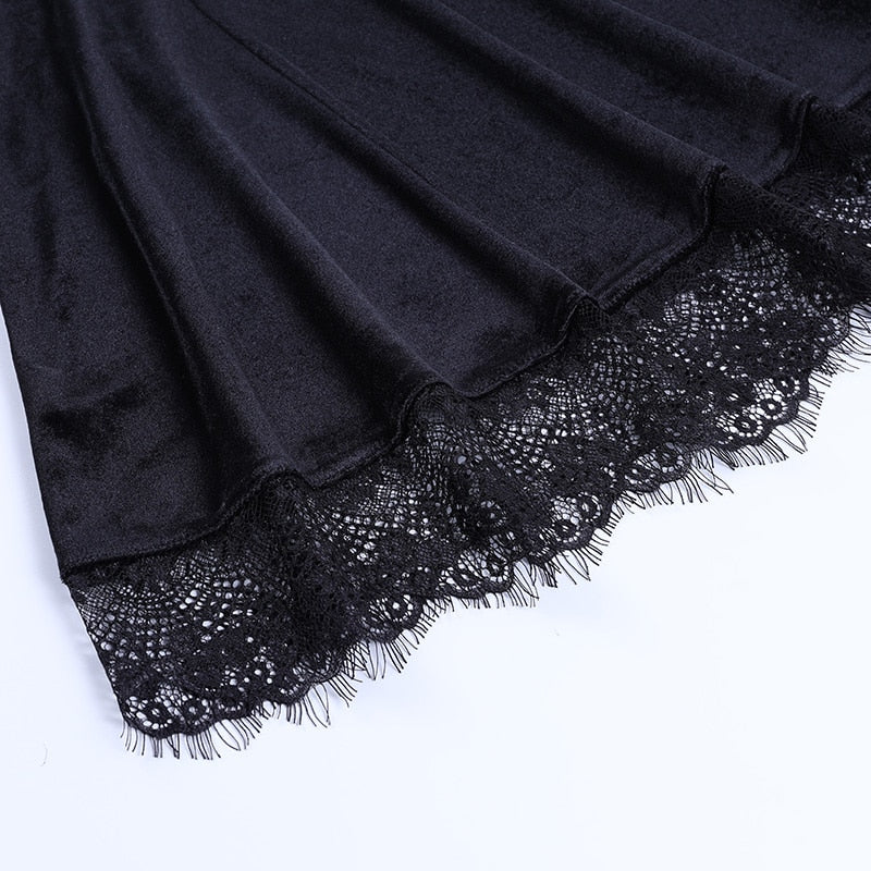 The Velvet Nocturne A-Line Mini Dress