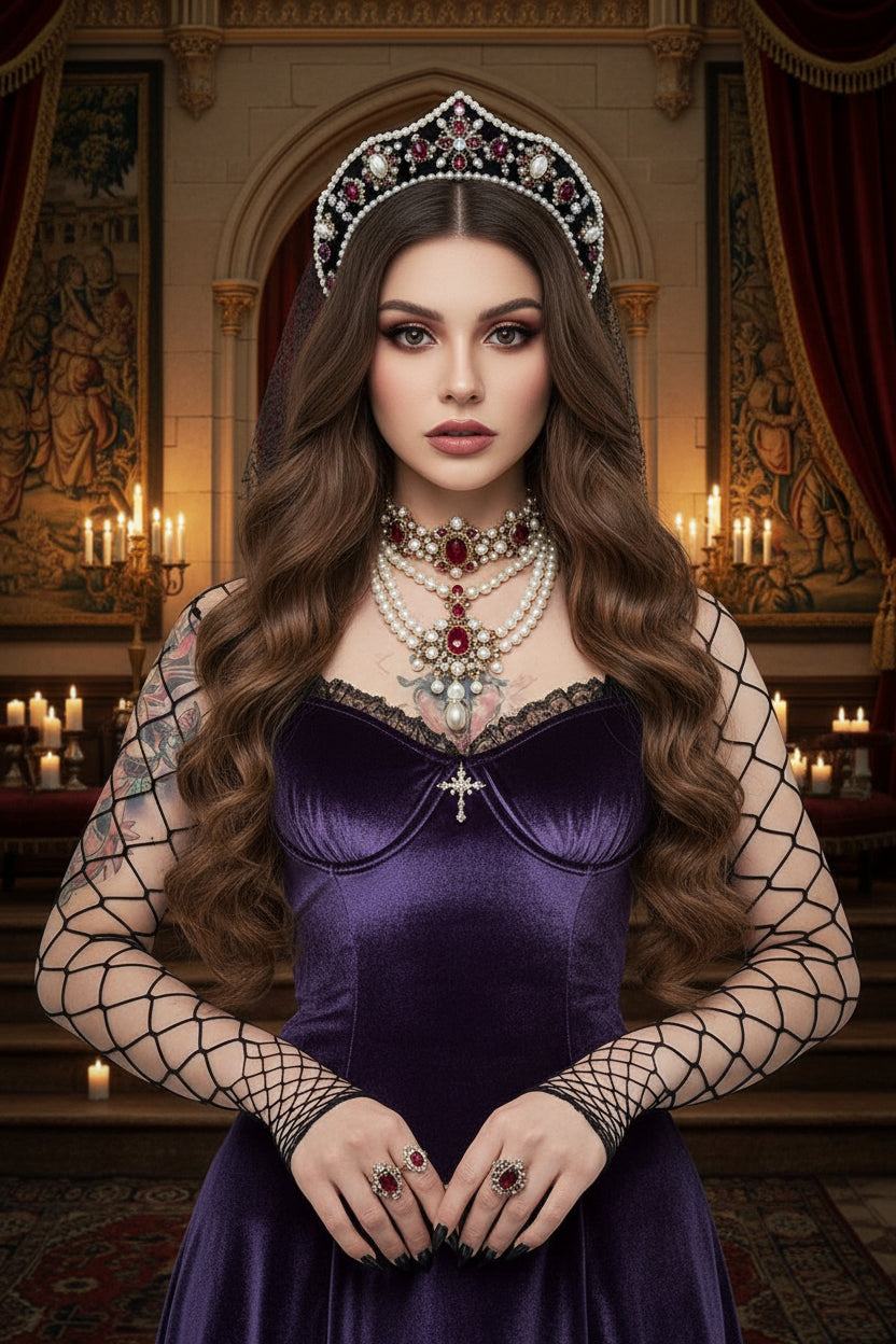 The Velvet Nocturne A-Line Mini Dress