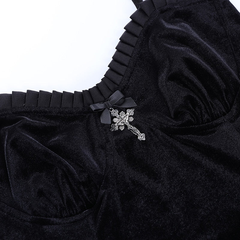 The Velvet Nocturne A-Line Mini Dress