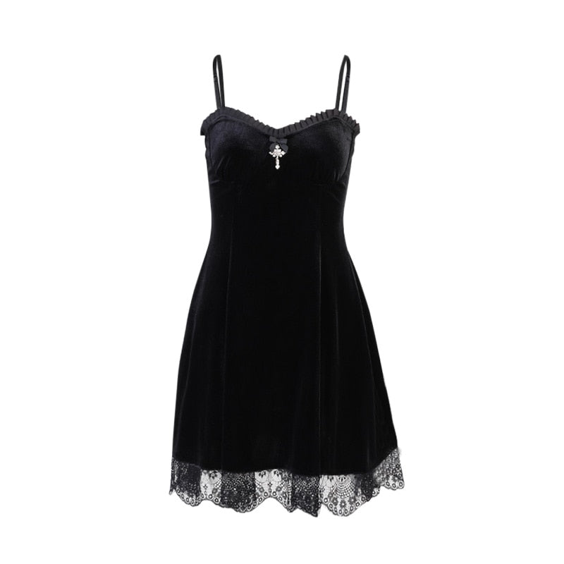 The Velvet Nocturne A-Line Mini Dress