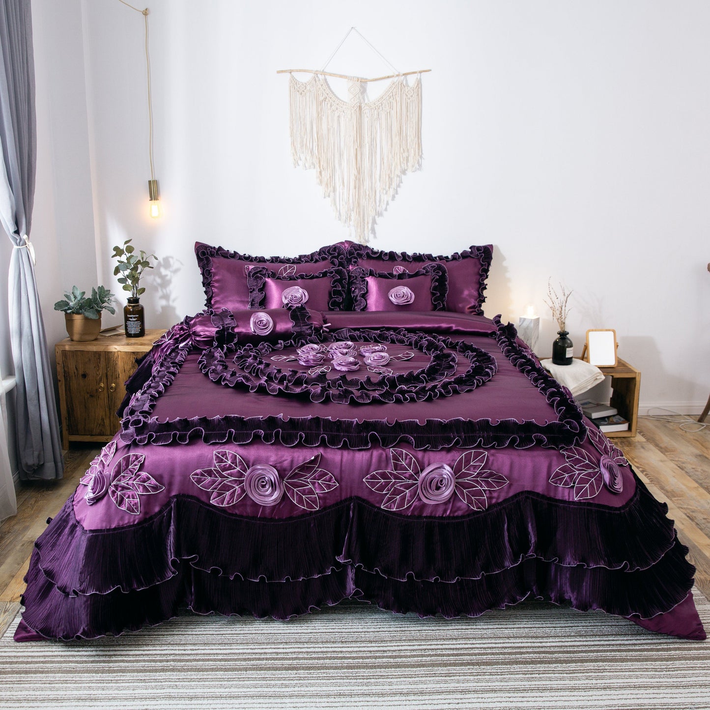 Privy Violets Bloom After Midnight Comforter Set