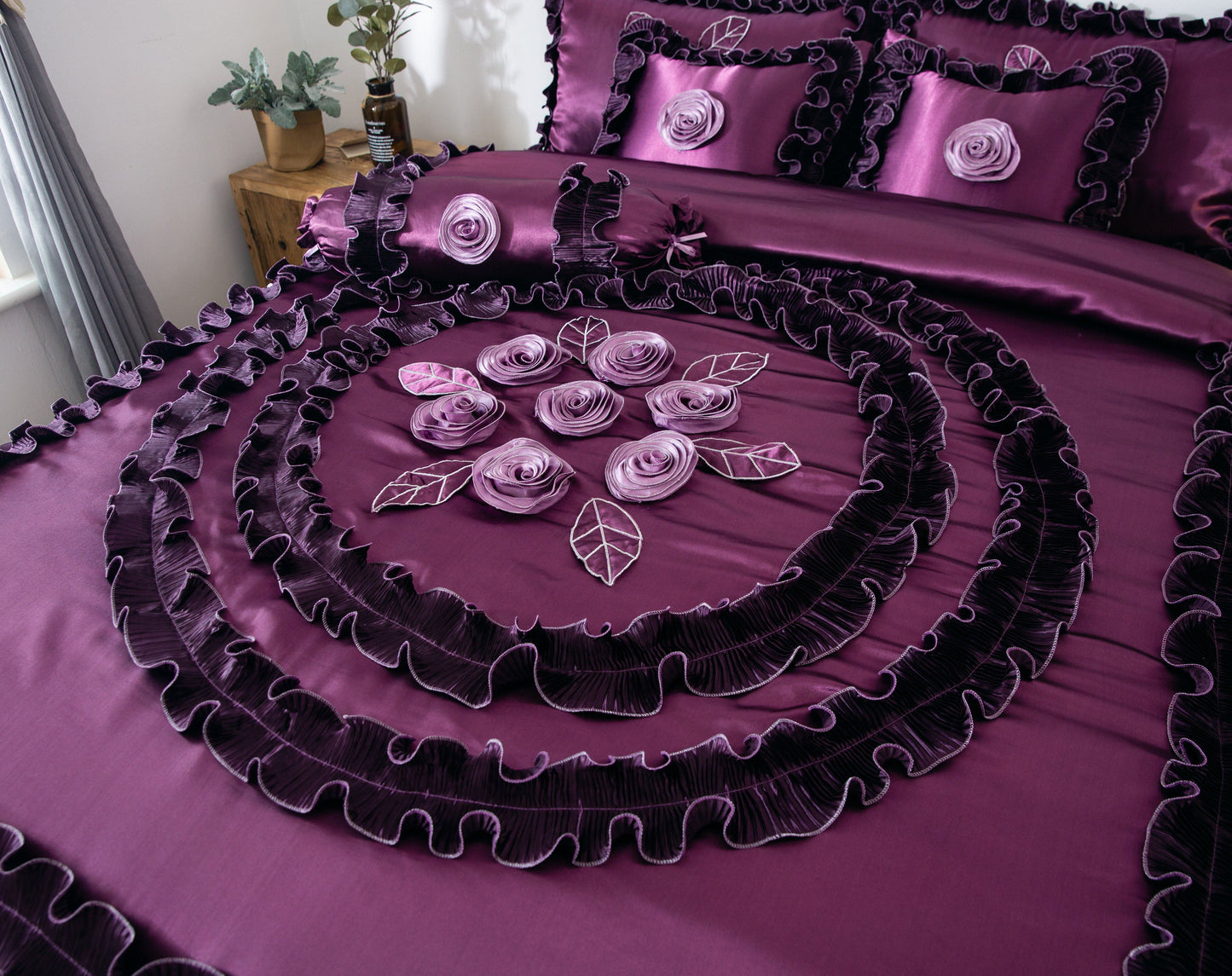 Privy Violets Bloom After Midnight Comforter Set