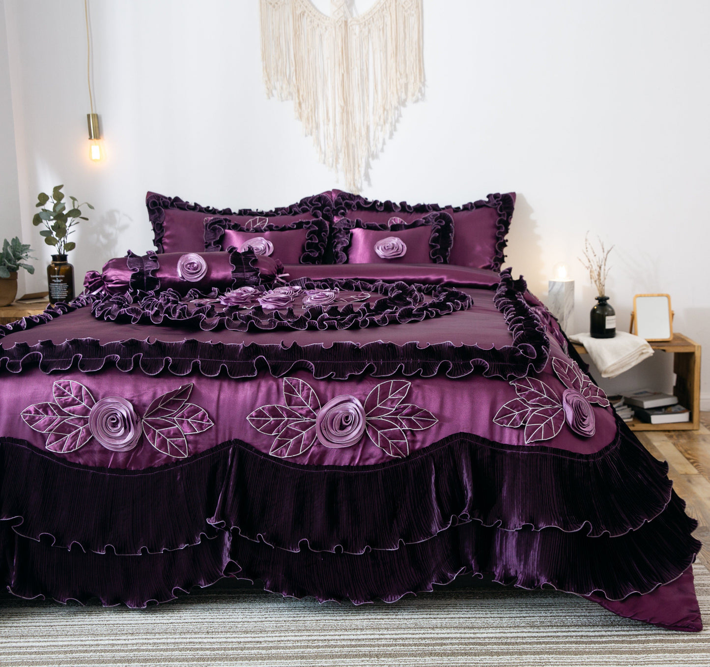 Privy Violets Bloom After Midnight Comforter Set