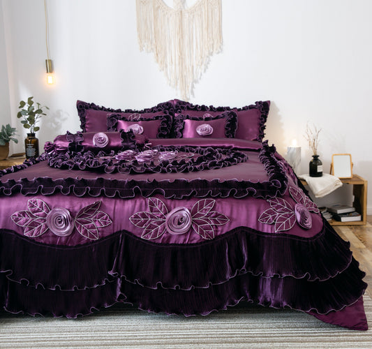 Privy Violets Bloom After Midnight Comforter Set