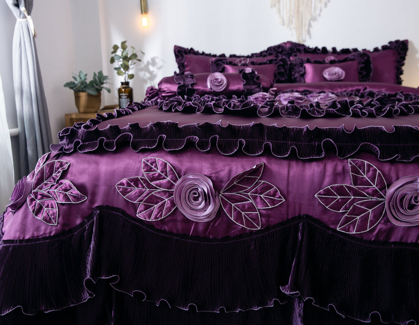 Privy Violets Bloom After Midnight Comforter Set