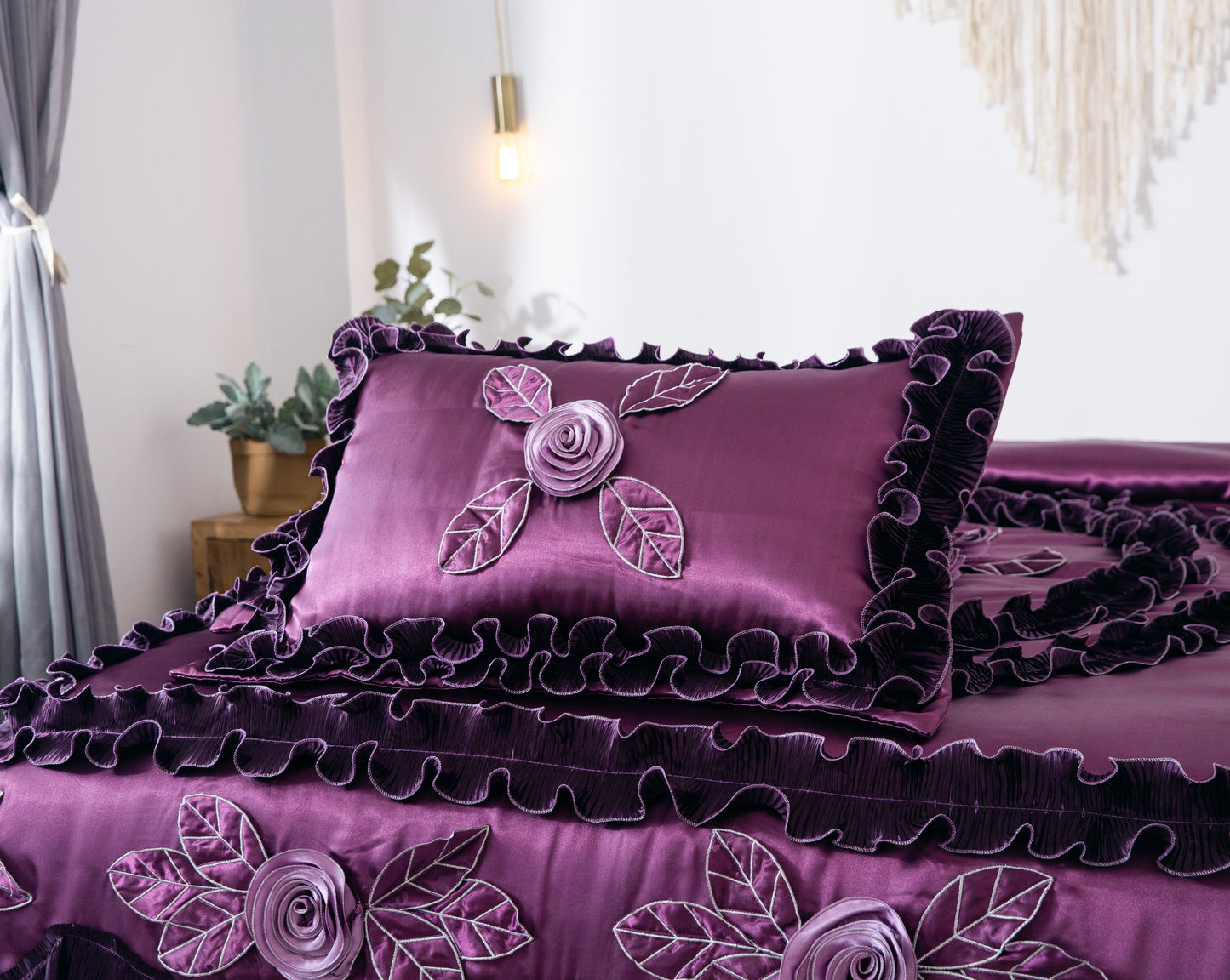 Privy Violets Bloom After Midnight Comforter Set
