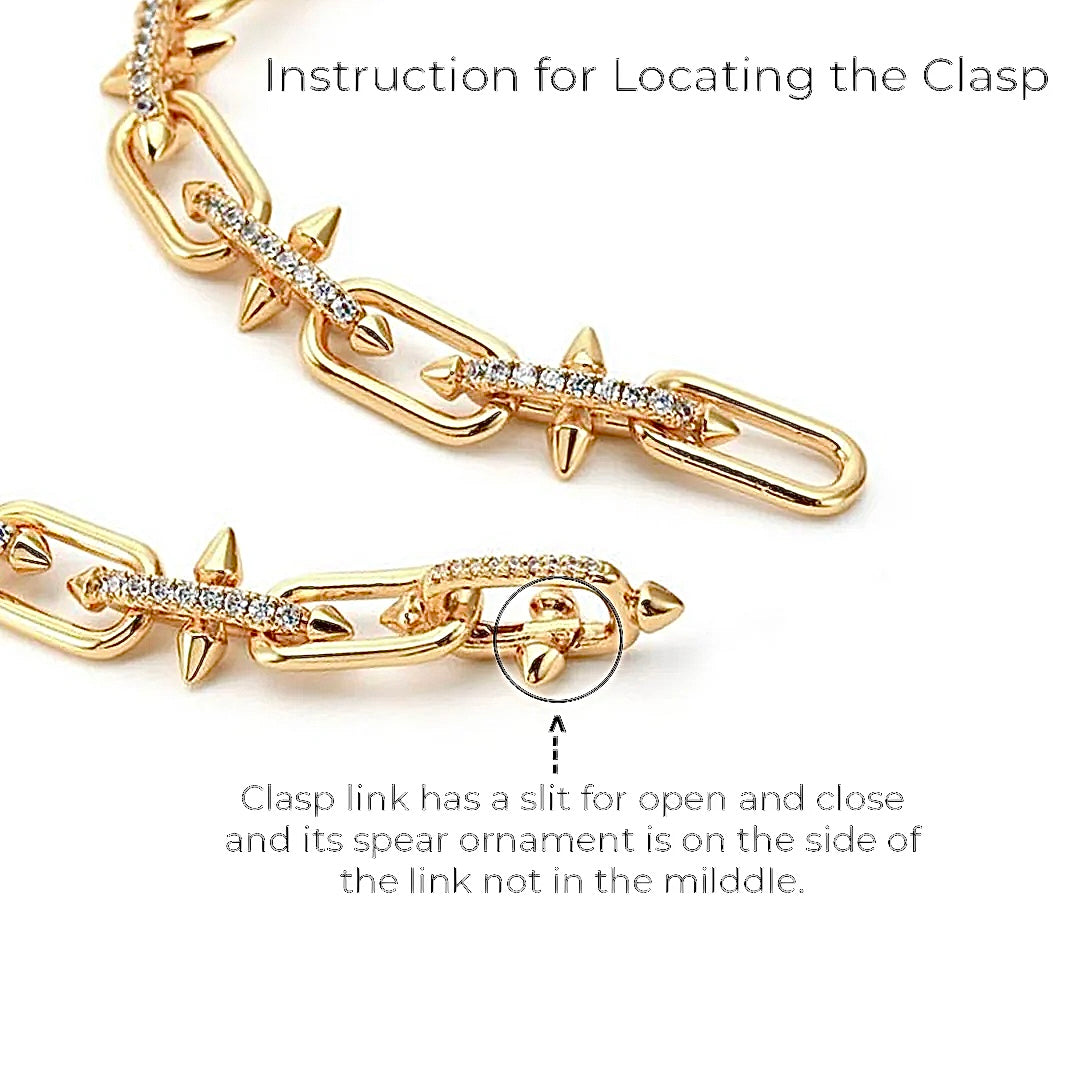 C515G B.Tiff Gold Talon Chain Necklace