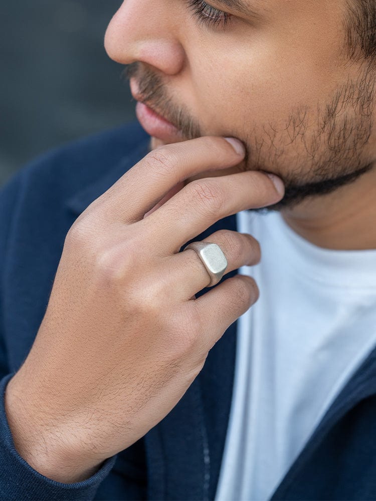 Square Signet Rings (Oxidized)