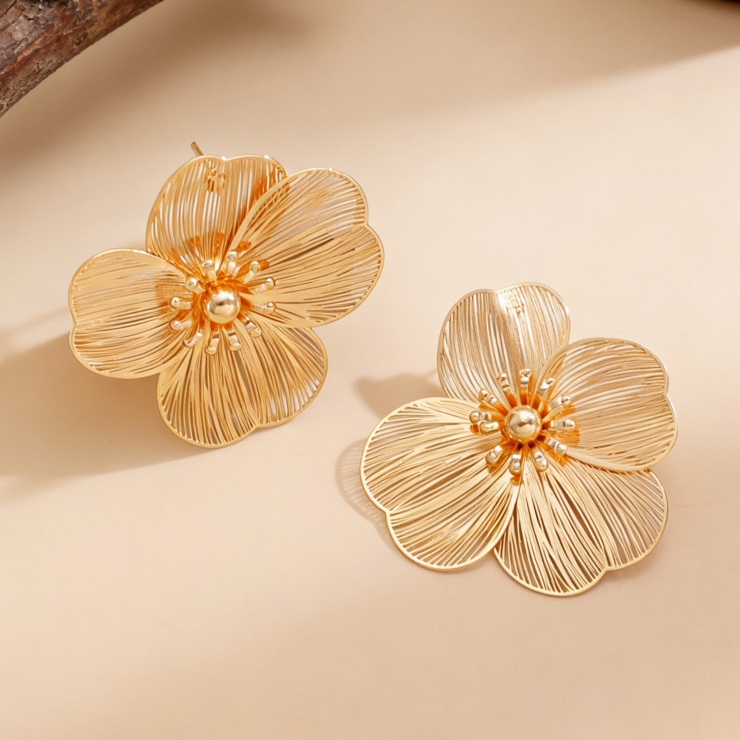 French Elegance Trendy Court Style Vintage Flower Ear Jewelry Set