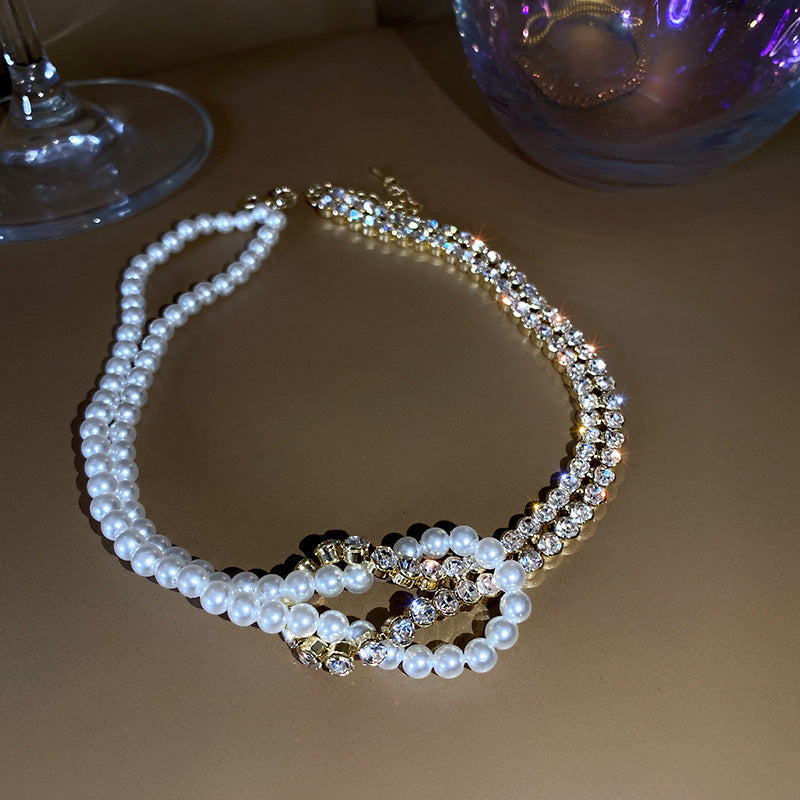French Royal Style Geometric Droplet Tassel Light Luxury Clavicle Necklace