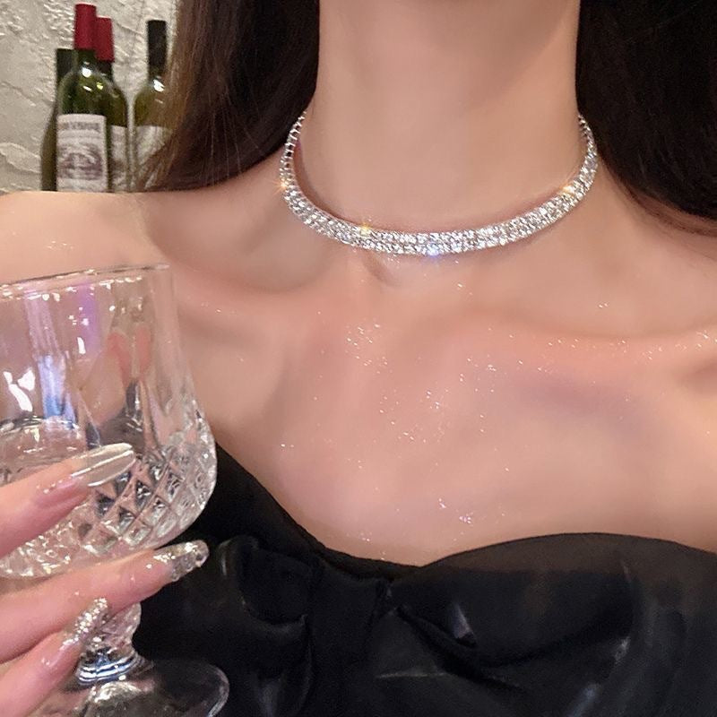 French Royal Style Geometric Droplet Tassel Light Luxury Clavicle Necklace