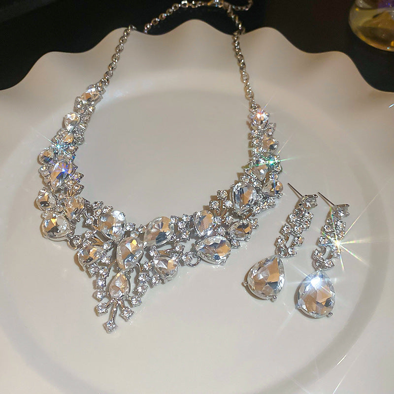 French Royal Style Geometric Droplet Tassel Light Luxury Clavicle Necklace