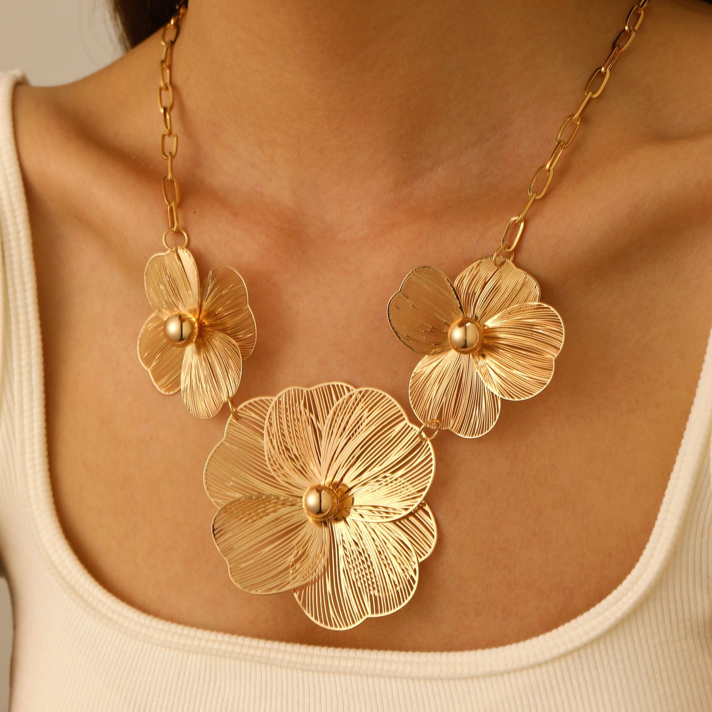 French Elegance Trendy Court Style Vintage Flower Ear Jewelry Set