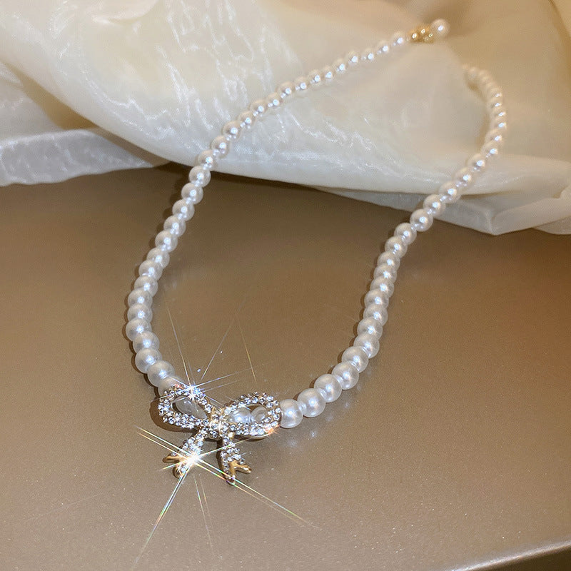French Royal Style Geometric Droplet Tassel Light Luxury Clavicle Necklace