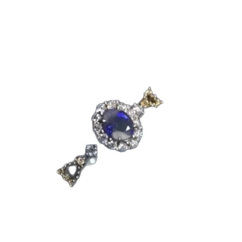 Royal Court Sapphire Lace Female Design Light Luxury Gorgeous Index Rings