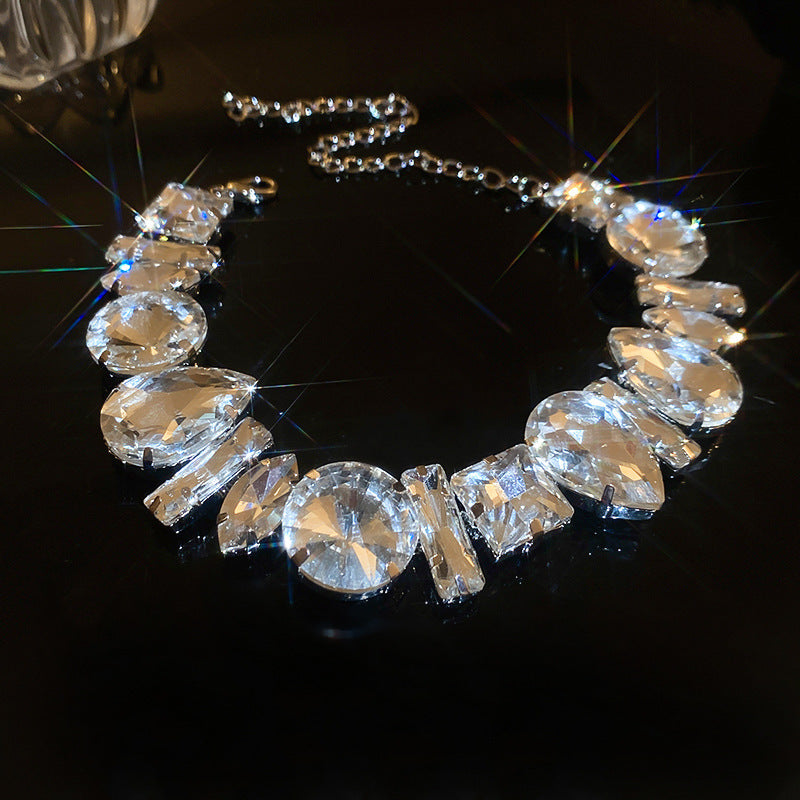 French Royal Style Geometric Droplet Tassel Light Luxury Clavicle Necklace