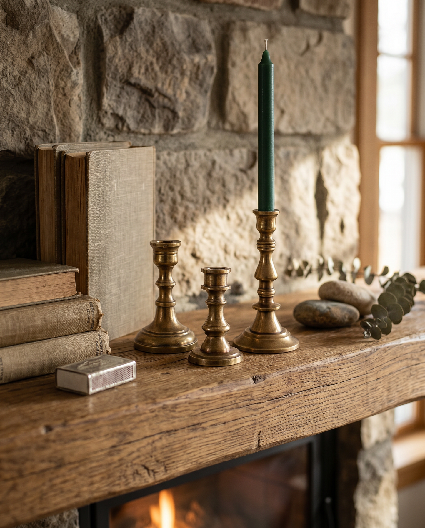 Antique Brass Mini Taper Candle Holder