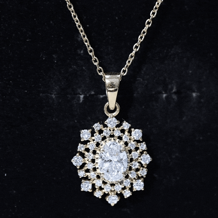 Here Comes the Halo Sun Bridal Necklace