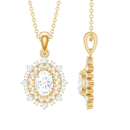 Here Comes the Halo Sun Bridal Necklace