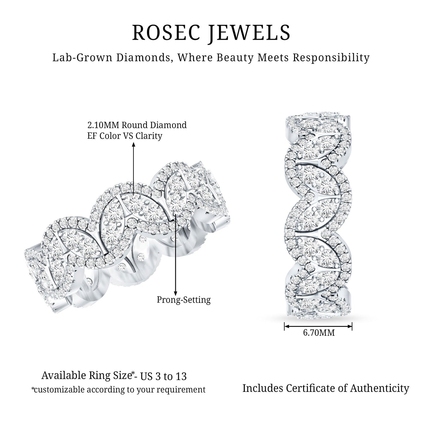 Promise of Adoration | Queen's Marquise Eternity Band