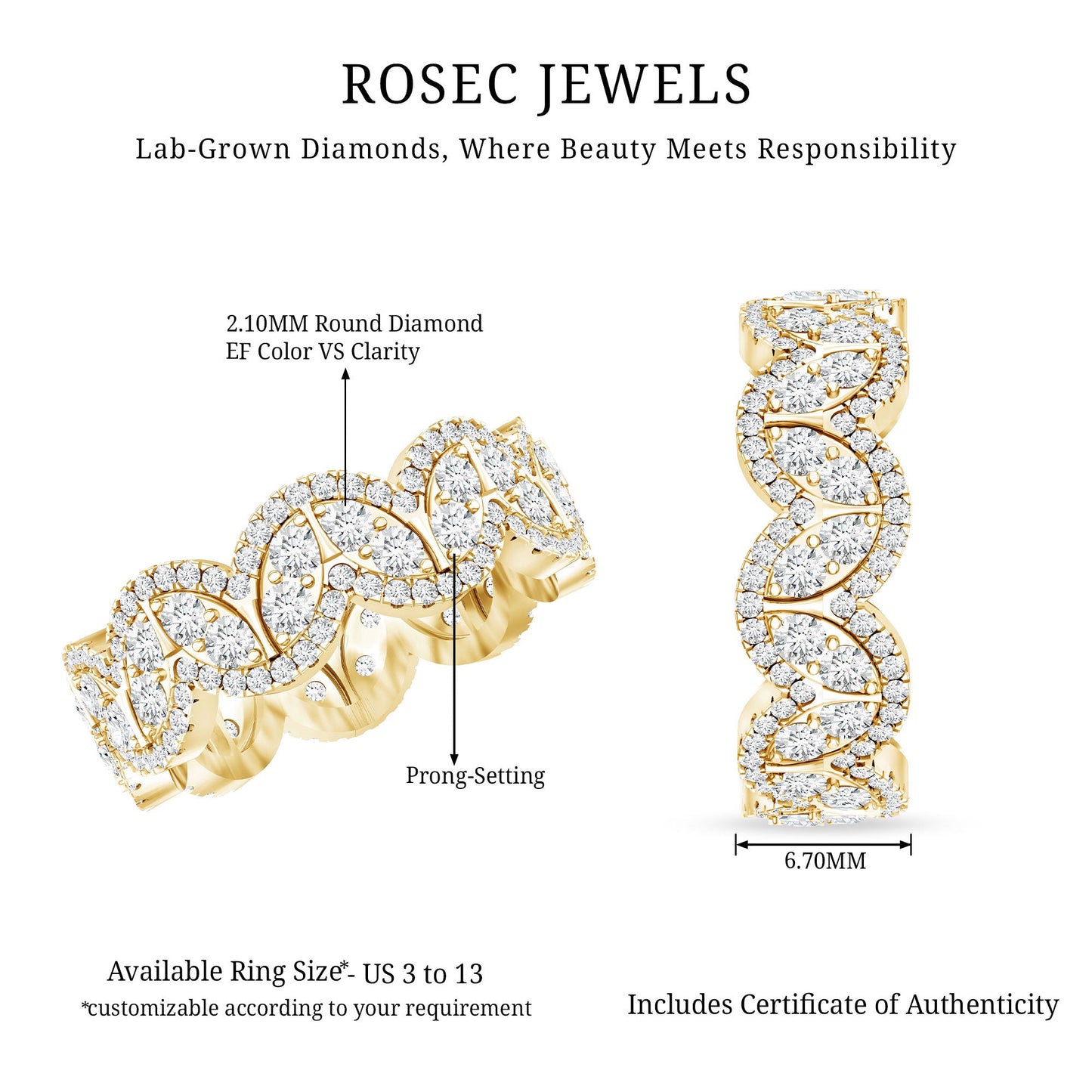 Promise of Adoration | Queen's Marquise Eternity Band