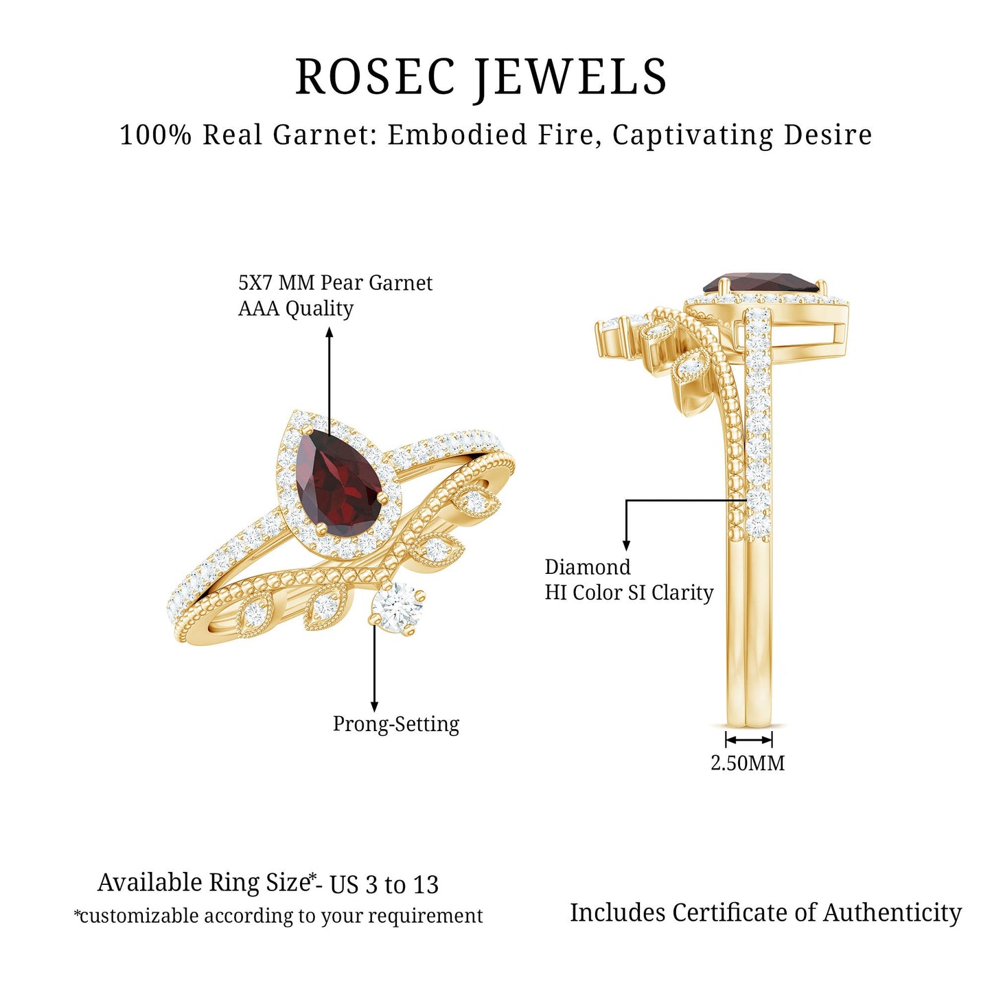 The Arthurian Emblem Of A Love Story Bridal Ring Set
