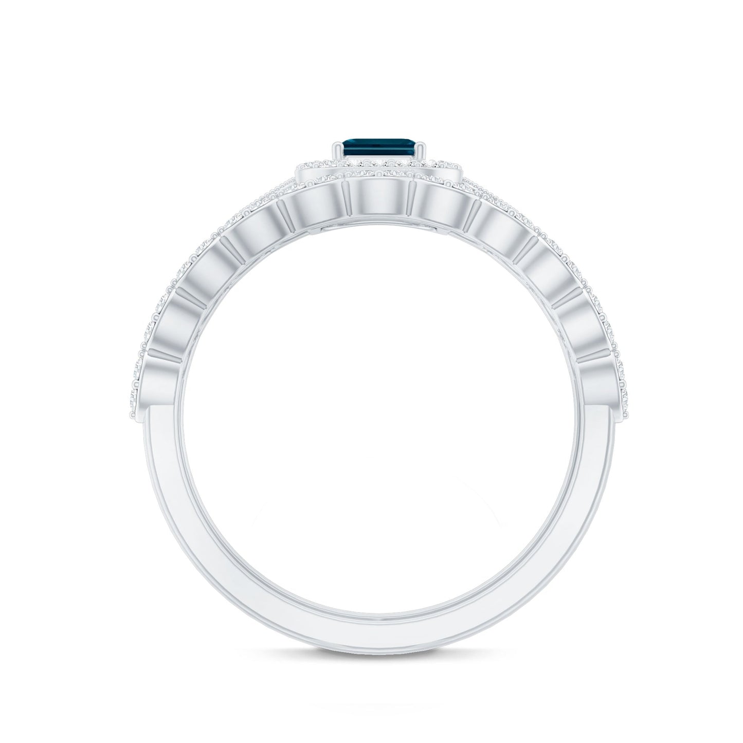 Blue Azure Splendour Ring Set