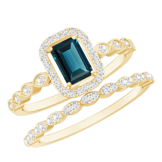 Blue Azure Splendour Ring Set