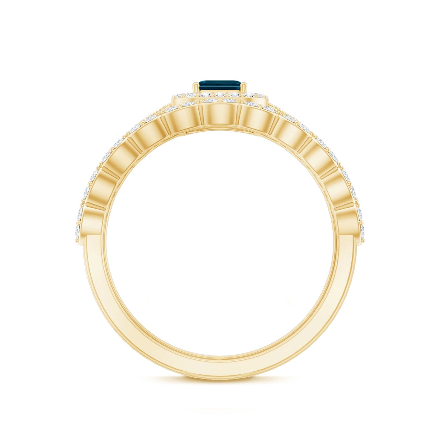 Blue Azure Splendour Ring Set