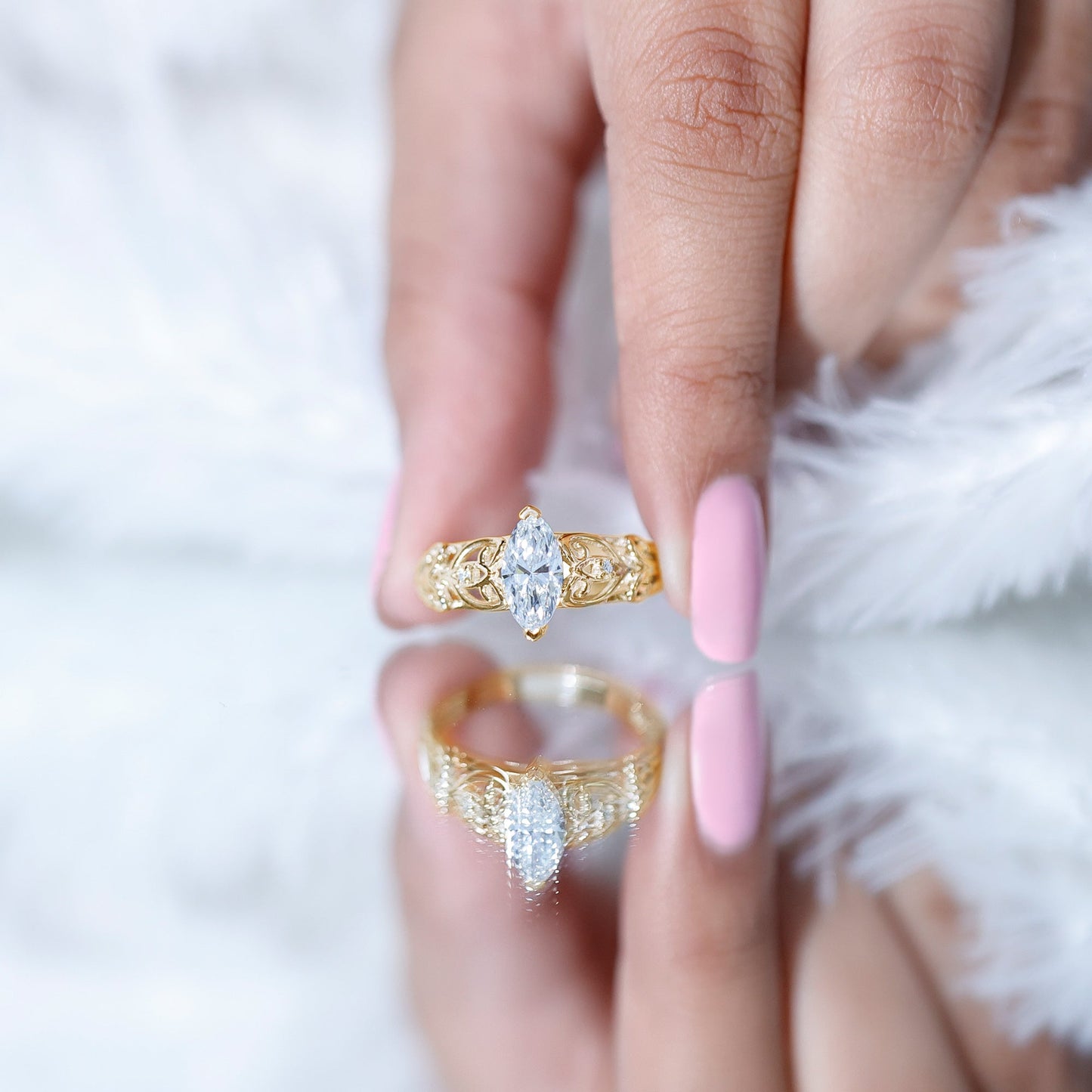 The Lady Elizabeth Marquise Lab-Grown Diamond Ring