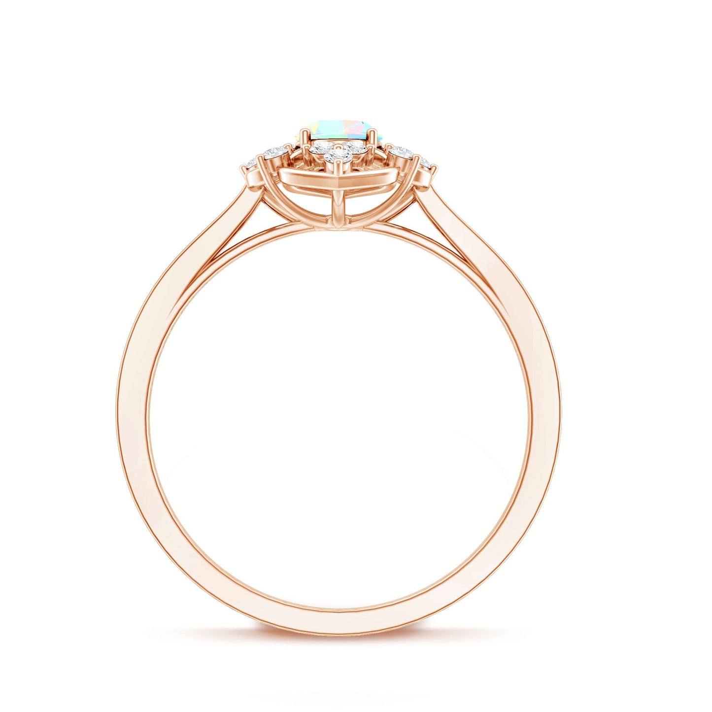 Diamond Eternal Opal Devotion Engagement Ring
