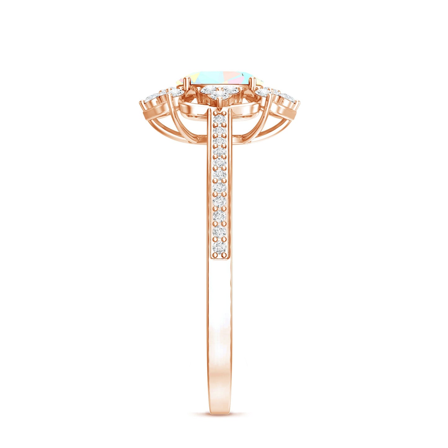 Diamond Eternal Opal Devotion Engagement Ring