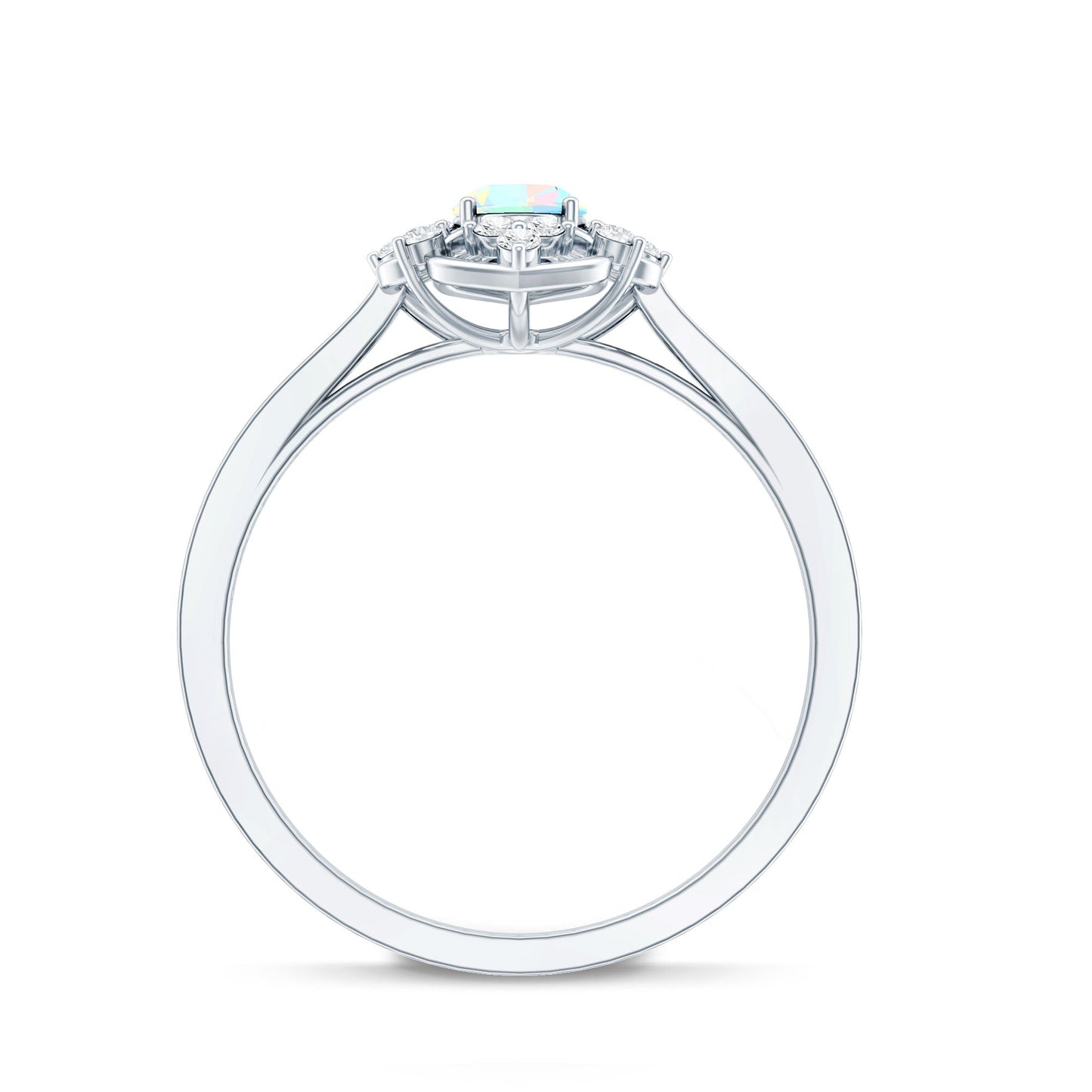 Diamond Eternal Opal Devotion Engagement Ring
