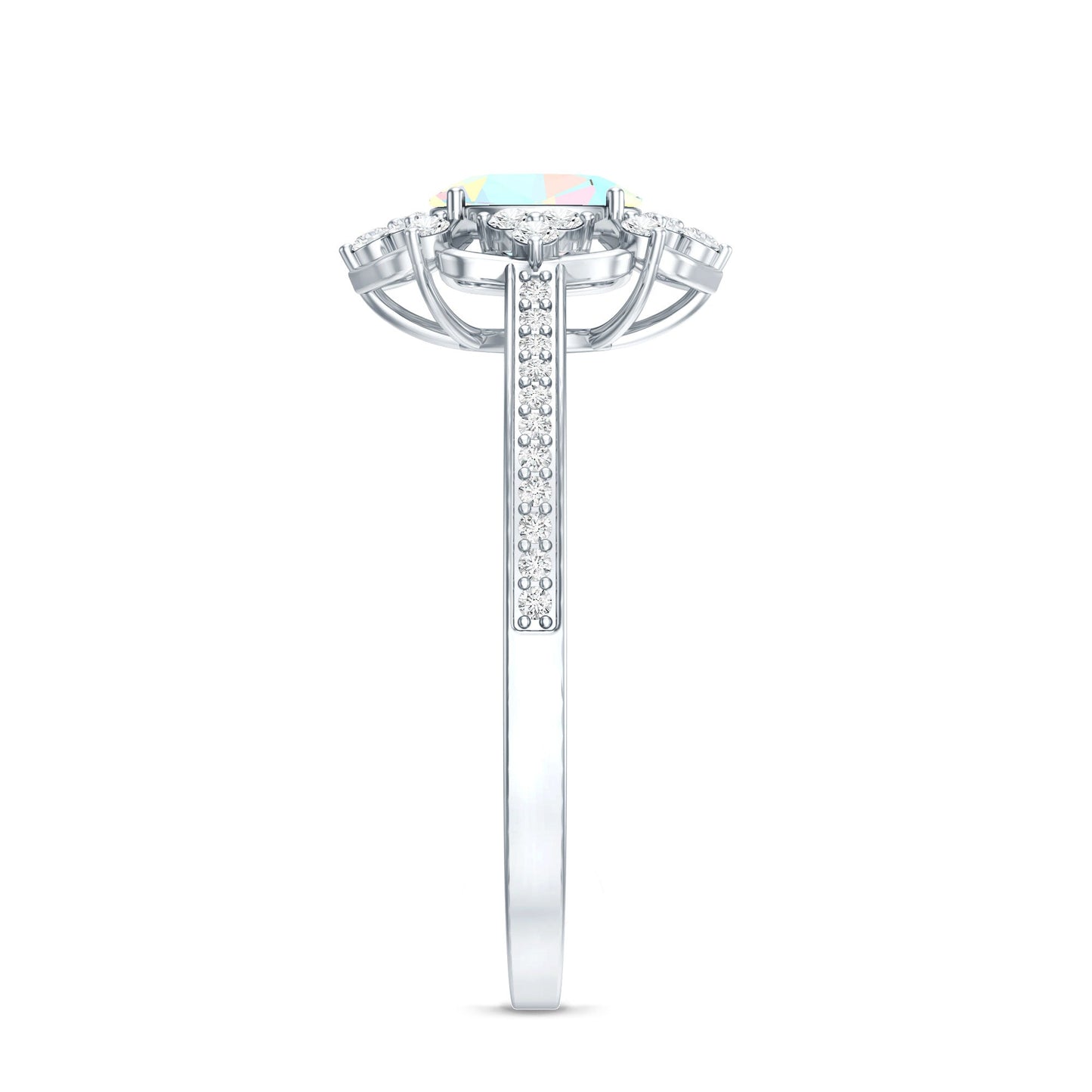 Diamond Eternal Opal Devotion Engagement Ring