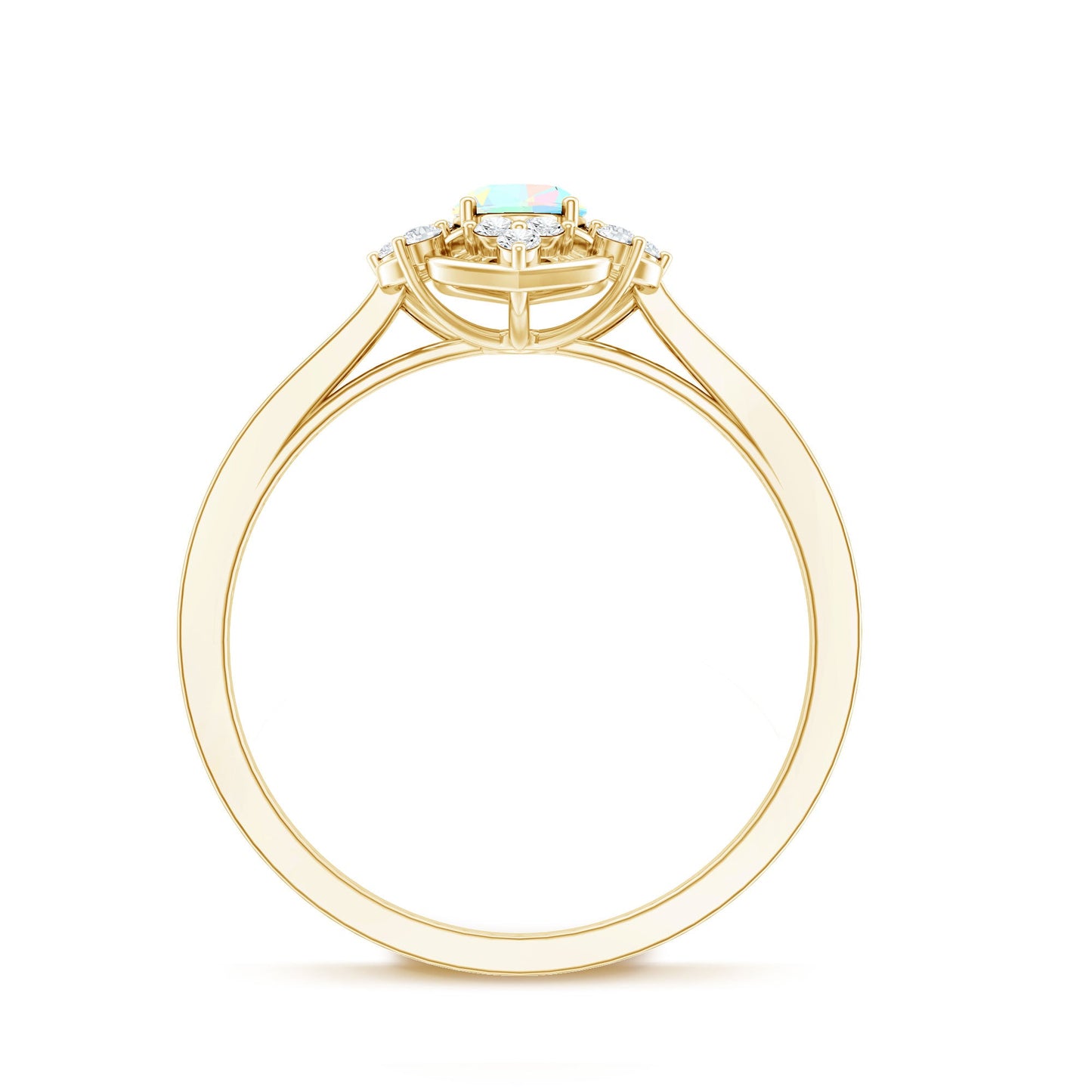 Diamond Eternal Opal Devotion Engagement Ring